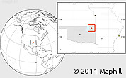 Blank Location Map of ZIP code 74332, highlighted state