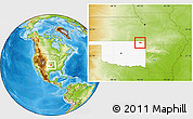 Physical Location Map of ZIP code 74333, highlighted state
