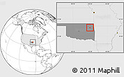 Blank Location Map of ZIP code 74337, highlighted country, highlighted state