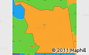 Political Simple Map of ZIP code 74338