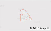 Silver Style 3D Map of ZIP code 74342, single color outside