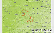 Physical Map of ZIP code 74342