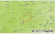 Physical 3D Map of ZIP code 74343