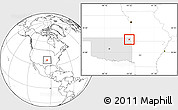 Blank Location Map of ZIP code 74343, highlighted state