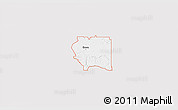 Silver Style 3D Map of ZIP code 74344, single color outside