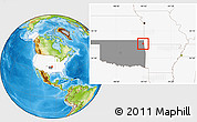 Physical Location Map of ZIP code 74344, highlighted country, highlighted state