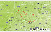 Physical 3D Map of ZIP code 74346