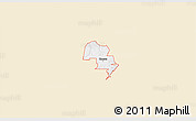 Classic Style 3D Map of ZIP code 74347, single color outside