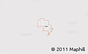 Silver Style 3D Map of ZIP code 74347, single color outside