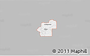 Gray 3D Map of ZIP code 74352, single color outside
