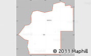 Gray Simple Map of ZIP code 74352, cropped outside