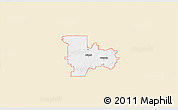 Classic Style 3D Map of ZIP code 74354, single color outside