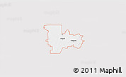 Silver Style 3D Map of ZIP code 74354, single color outside
