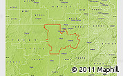 Physical Map of ZIP code 74354