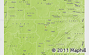 Physical Map of ZIP code 74358