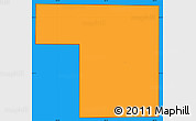 Political Simple Map of ZIP code 74358
