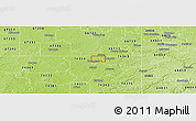 Physical Panoramic Map of ZIP code 74360