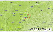 Physical 3D Map of ZIP code 74366