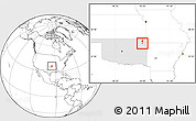 Blank Location Map of ZIP code 74366, highlighted state