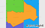 Political Simple Map of ZIP code 74366