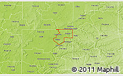 Physical 3D Map of ZIP code 74367