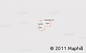 Silver Style 3D Map of ZIP code 74367, single color outside