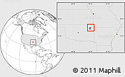 Blank Location Map of ZIP code 74367, highlighted country, highlighted county