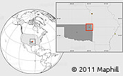 Blank Location Map of ZIP code 74367, highlighted country, highlighted state