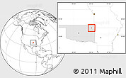 Blank Location Map of ZIP code 74367, highlighted state