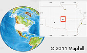 Physical Location Map of ZIP code 74367, highlighted country, highlighted county