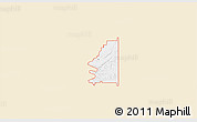 Classic Style 3D Map of ZIP code 74370, single color outside