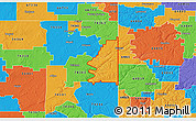 Political 3D Map of ZIP code 74370