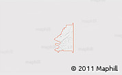 Silver Style 3D Map of ZIP code 74370, single color outside