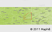 Physical Panoramic Map of ZIP code 74370