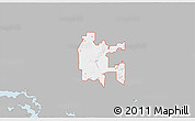 Gray 3D Map of ZIP code 74403, single color outside