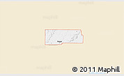 Classic Style 3D Map of ZIP code 74421, single color outside