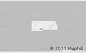 Gray 3D Map of ZIP code 74421, single color outside