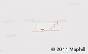 Silver Style 3D Map of ZIP code 74421, single color outside