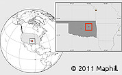Blank Location Map of ZIP code 74421, highlighted country, highlighted state