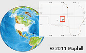 Physical Location Map of ZIP code 74421, highlighted country, highlighted county