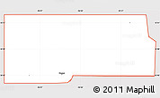 Silver Style Simple Map of ZIP code 74421, cropped outside