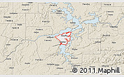 Classic Style 3D Map of ZIP code 74425