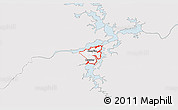 Silver Style 3D Map of ZIP code 74425, single color outside