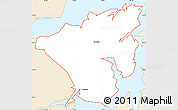 Classic Style Simple Map of ZIP code 74425