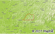 Physical 3D Map of ZIP code 74427
