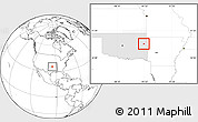 Blank Location Map of ZIP code 74427, highlighted state