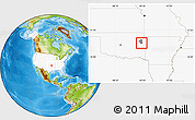Physical Location Map of ZIP code 74427, highlighted country, highlighted county