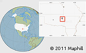 Savanna Style Location Map of ZIP code 74427, highlighted country, highlighted county, hill shading