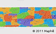 Political Panoramic Map of ZIP code 74427