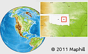 Physical Location Map of ZIP code 74437, highlighted state